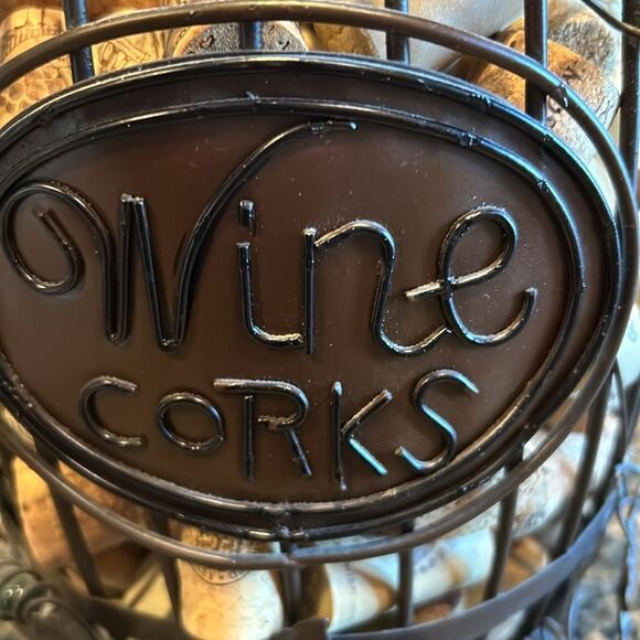 Black Metal Wine Cork Holder - Picture 2 of 4